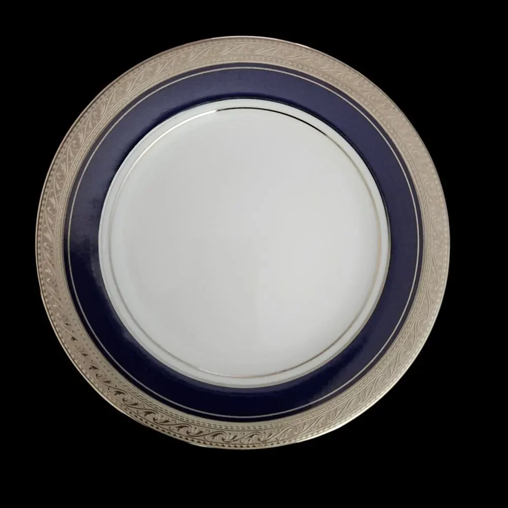 Noritake Crestwood Cobalt Platinum Dessert Plates Set of 2 Legendary China